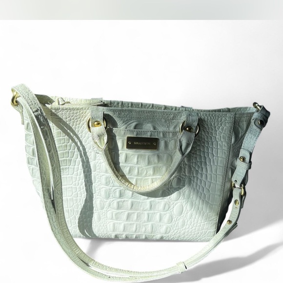 Brahmin Crocodile-Embossed Shoulder Bag - Picture 1 of 8